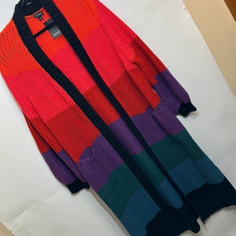 Torrid CHUNKY DUSTER BALLOON SLEEVE SWEATER - Picture 5 of 10